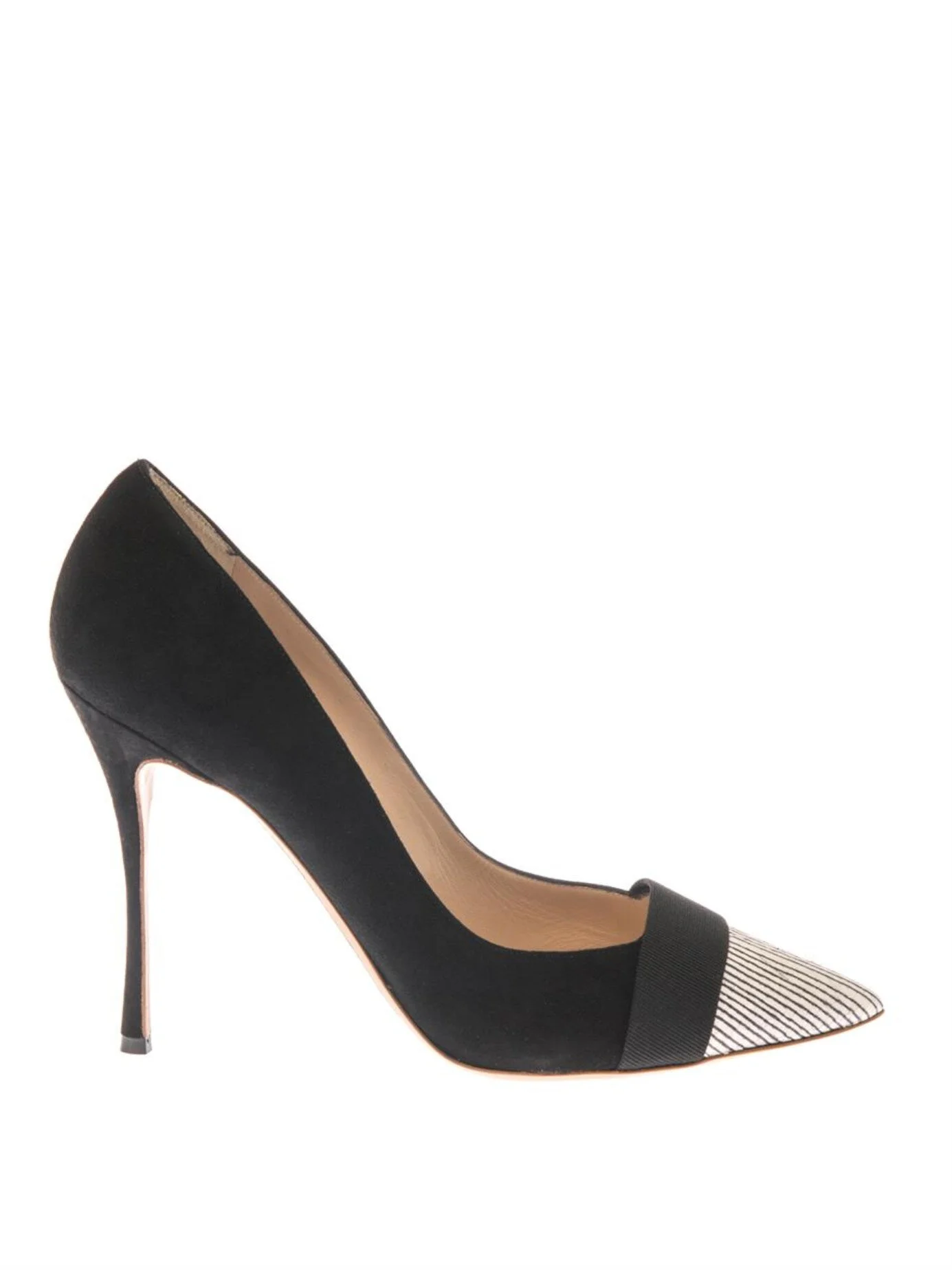 Nicholas Kirkwood Elaphe Pumps in Black Suede with Snakeskin